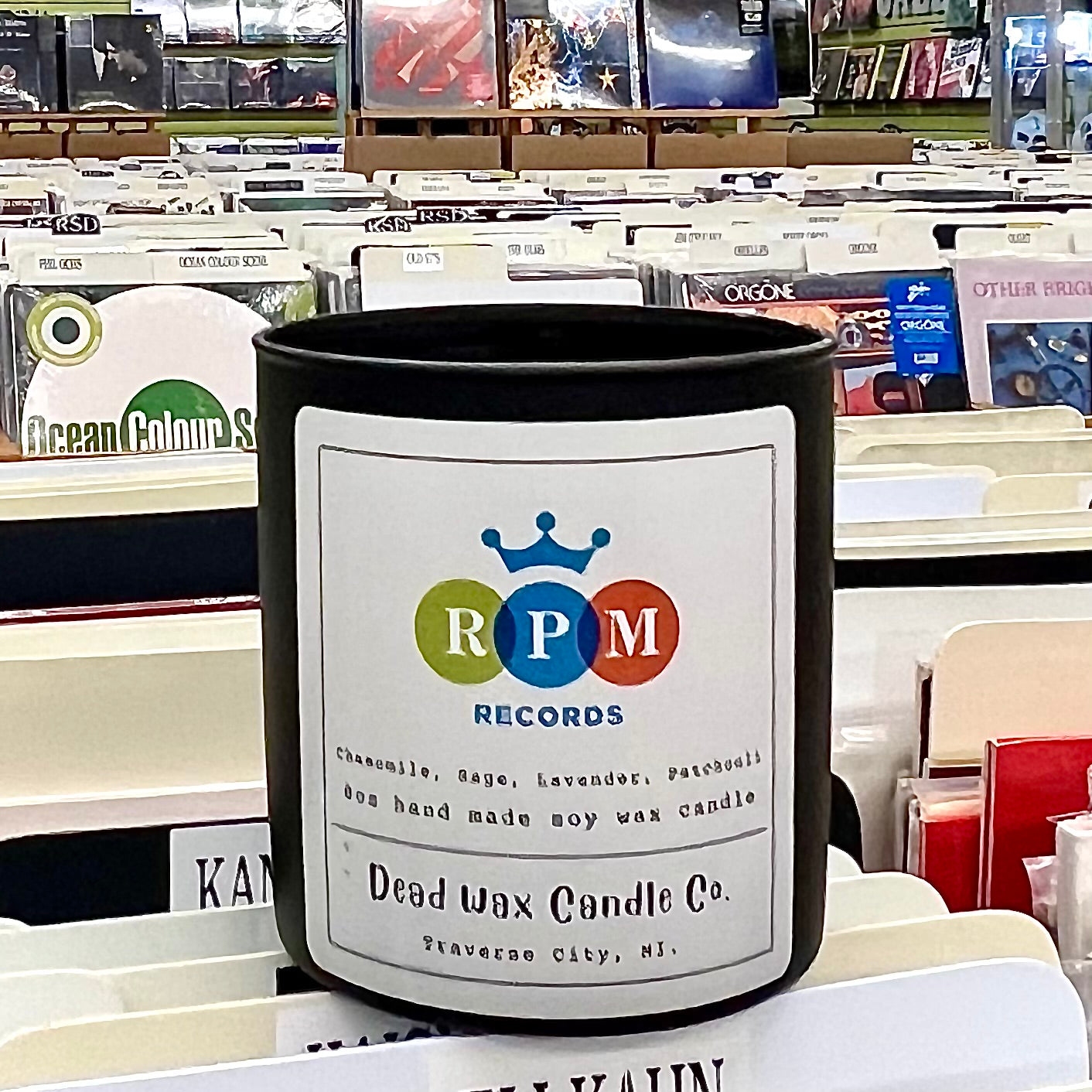 "RPM Records" - Scent of a record store 8oz Soy Wax Candle